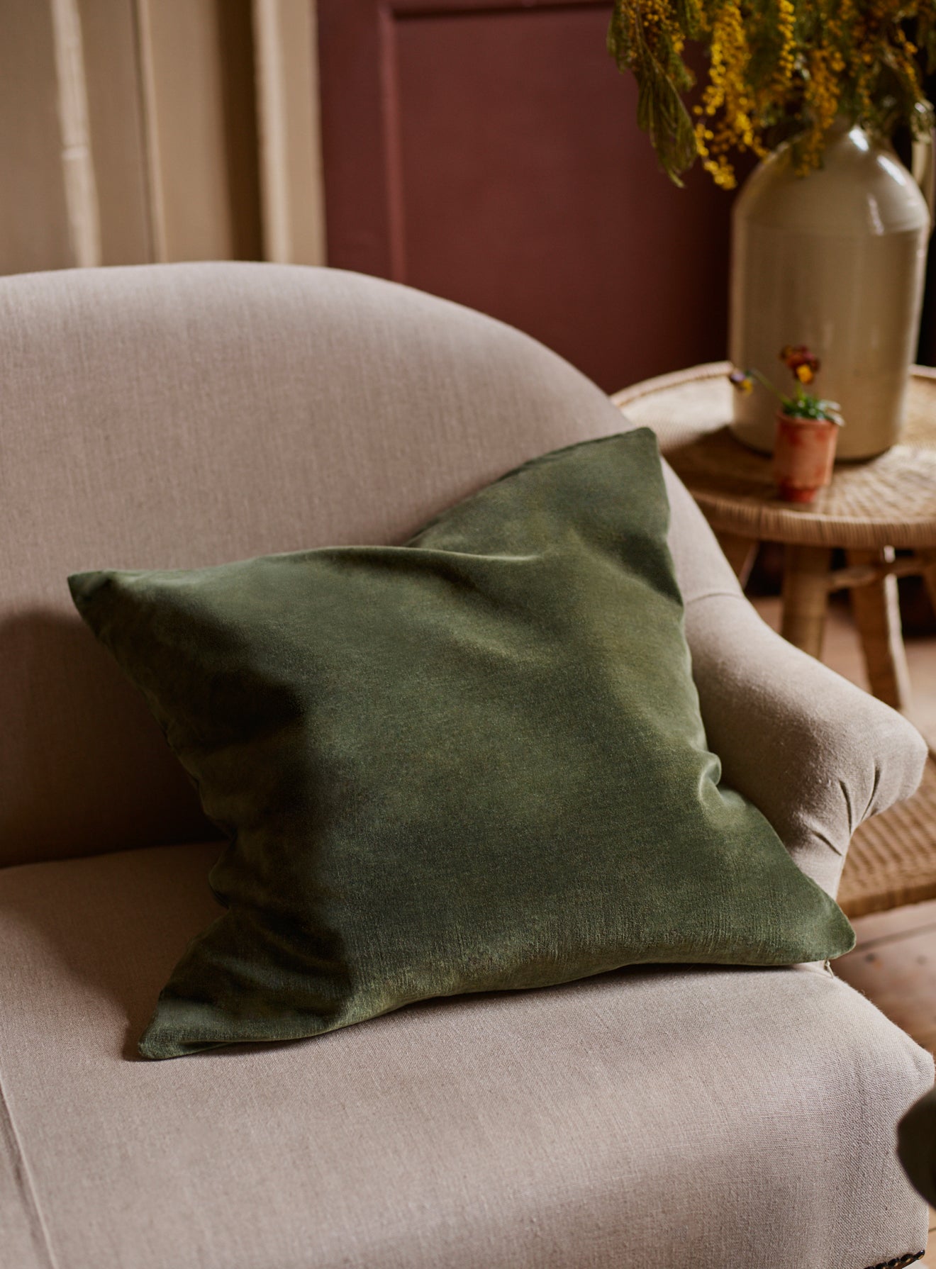 Green fern cushions hotsell