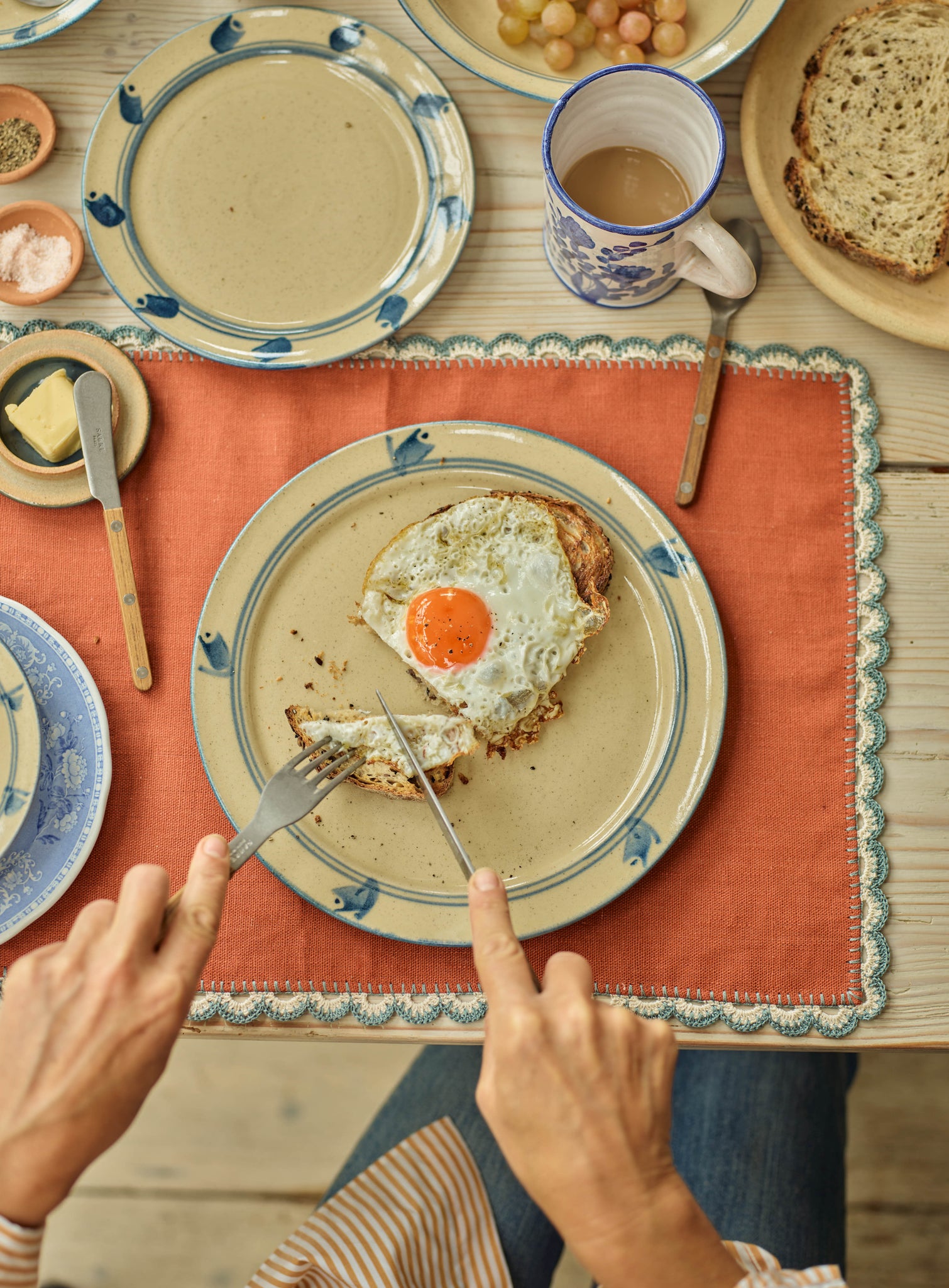 Inky Painted Dinner Plate