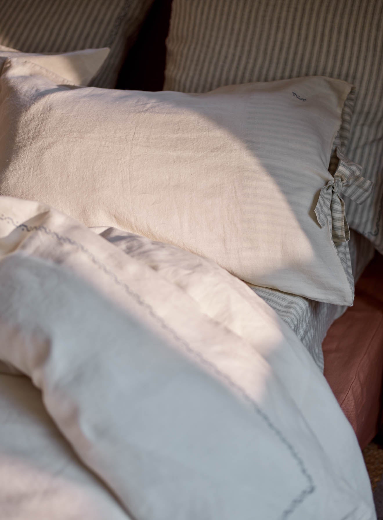 Embroidered Linen Duvet