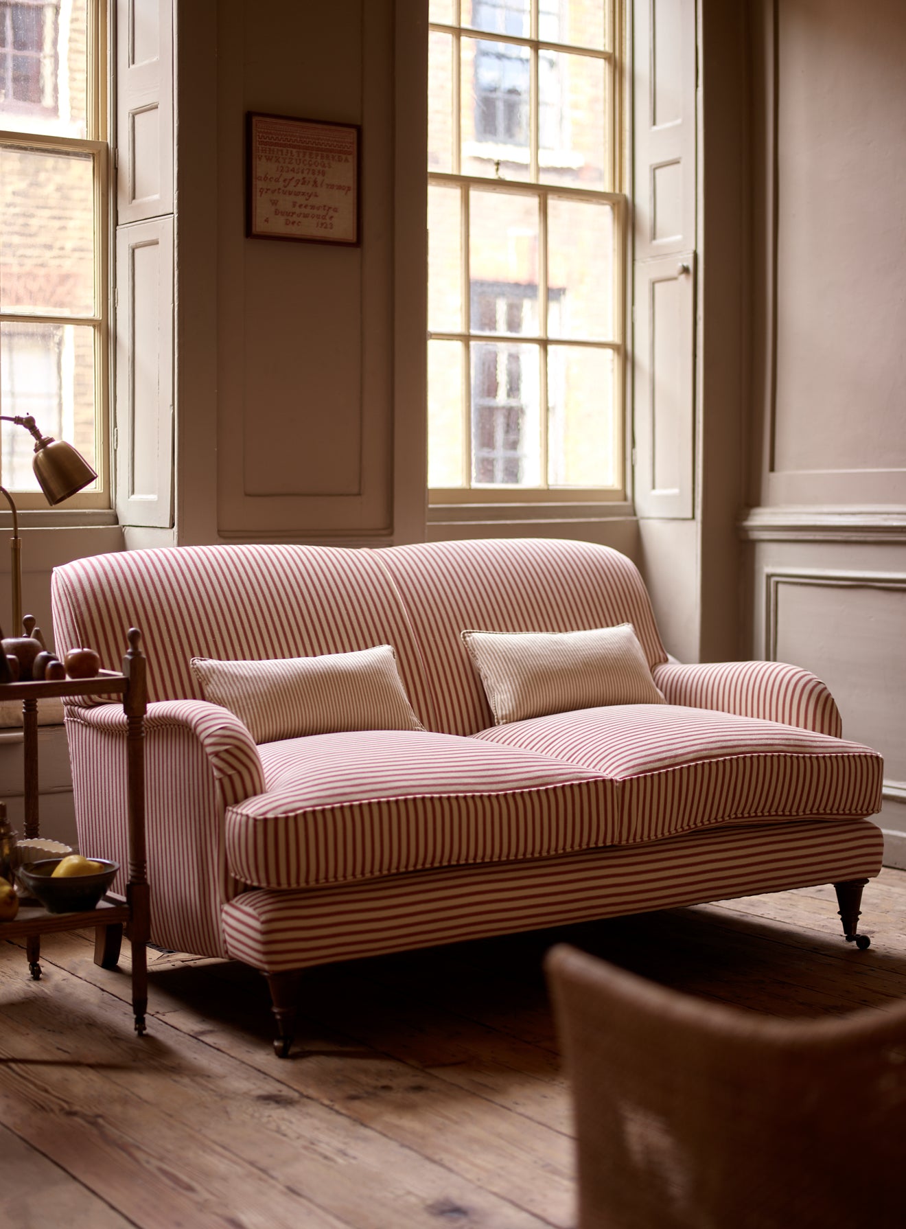 Abington Sofa, Two Seater, Rust Linen