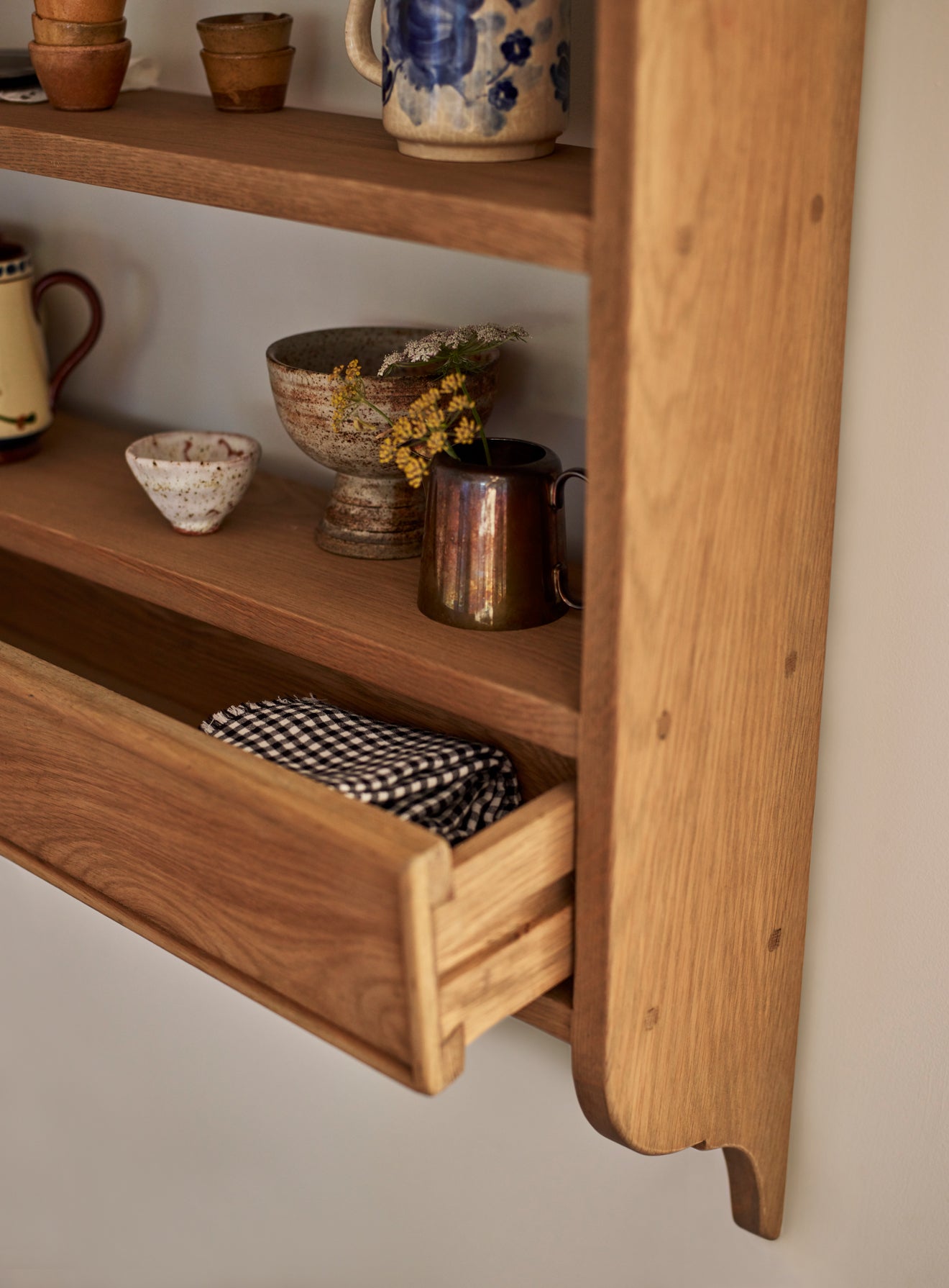 Stanton Oak Wall Shelf