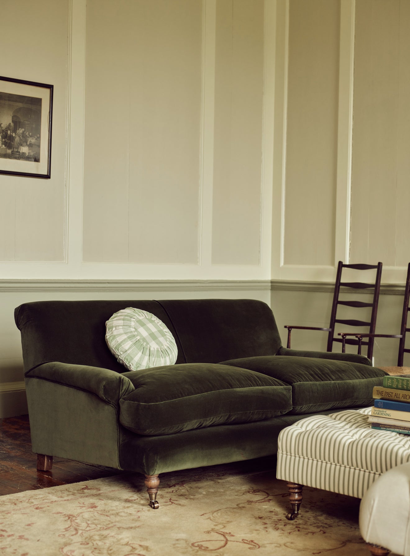 Remy Sofa, Two Seater, Heritage Mole Stripe