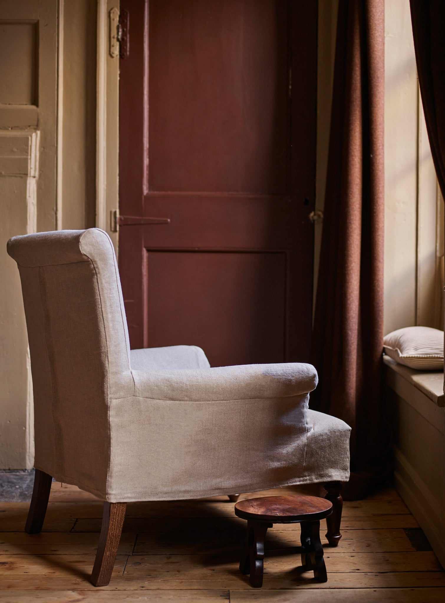 Wilford Armchair, Charcoal Cotton, Additional Cover