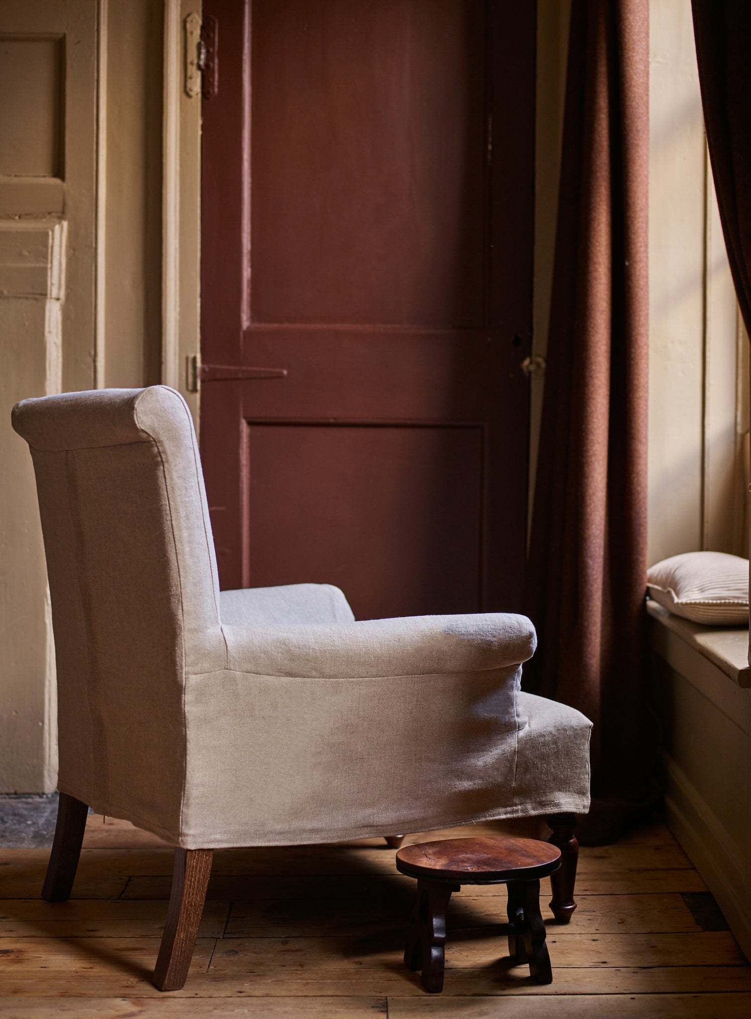 Wilford Armchair, Heritage Ochre Stripe, Additional Cover