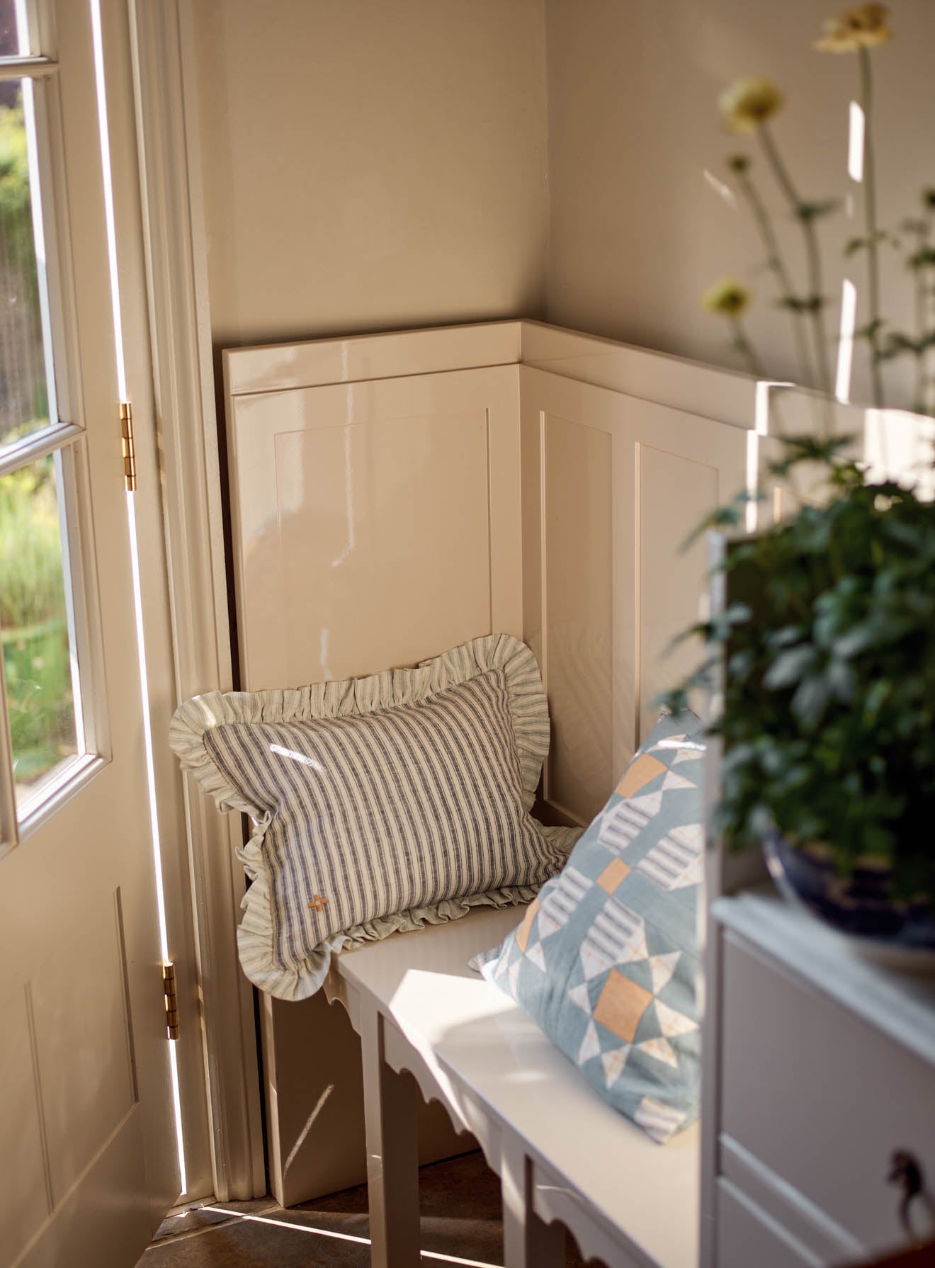 Ticking Stripe Linen Cushion