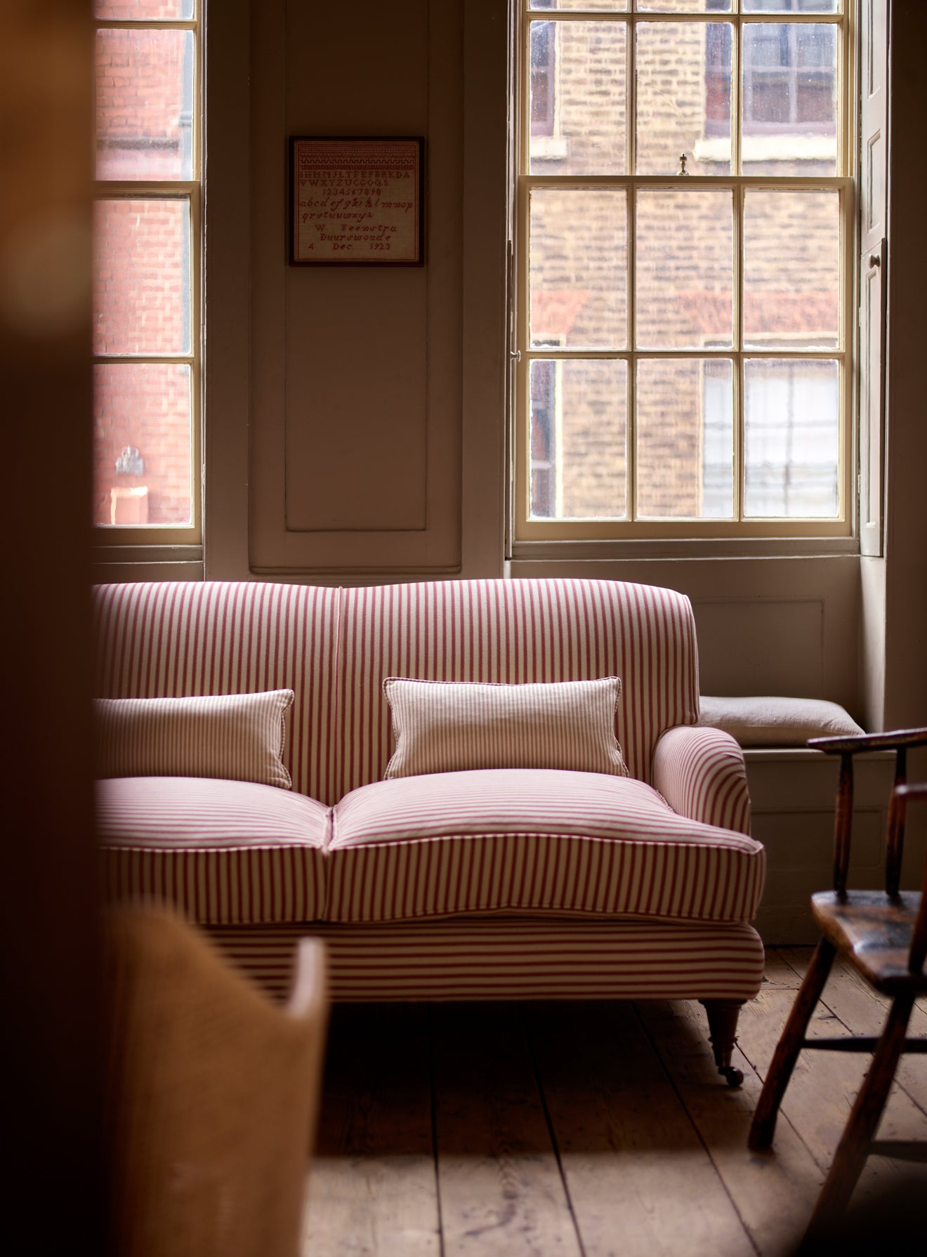 Abington Sofa, Two Seater, Olive Linen