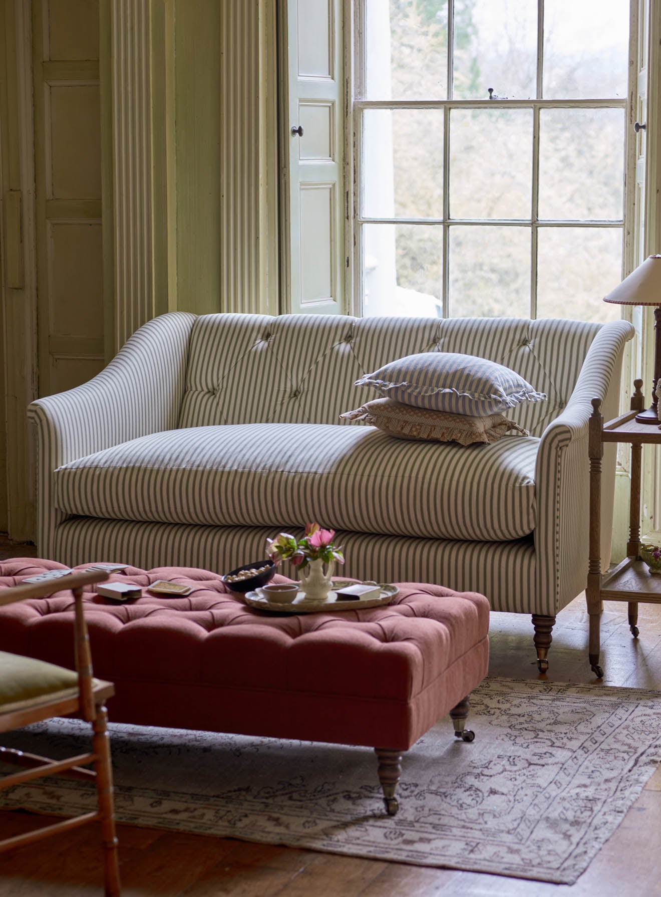 Elbert Sofa, Sage Stripe