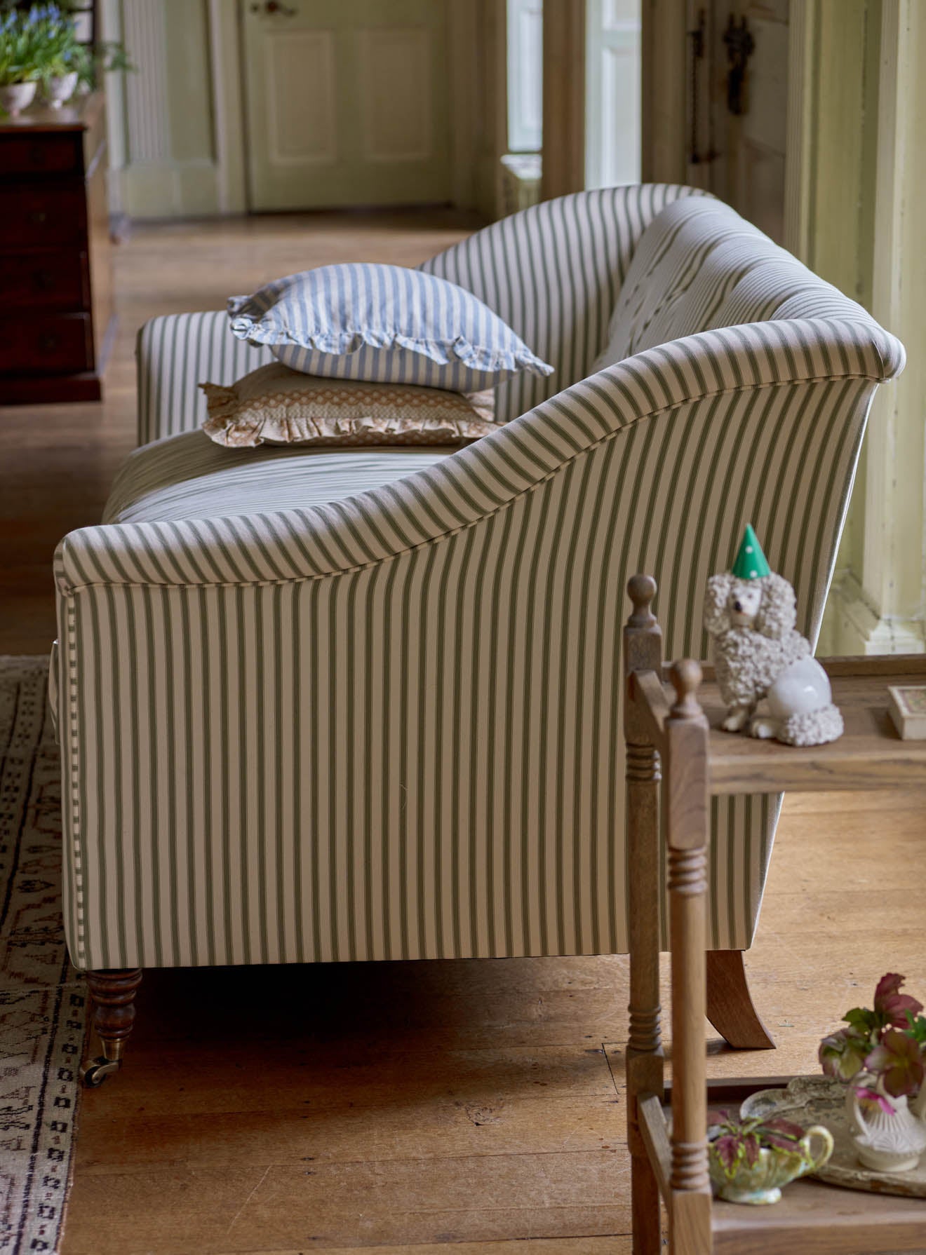 Elbert Sofa, Sage Stripe