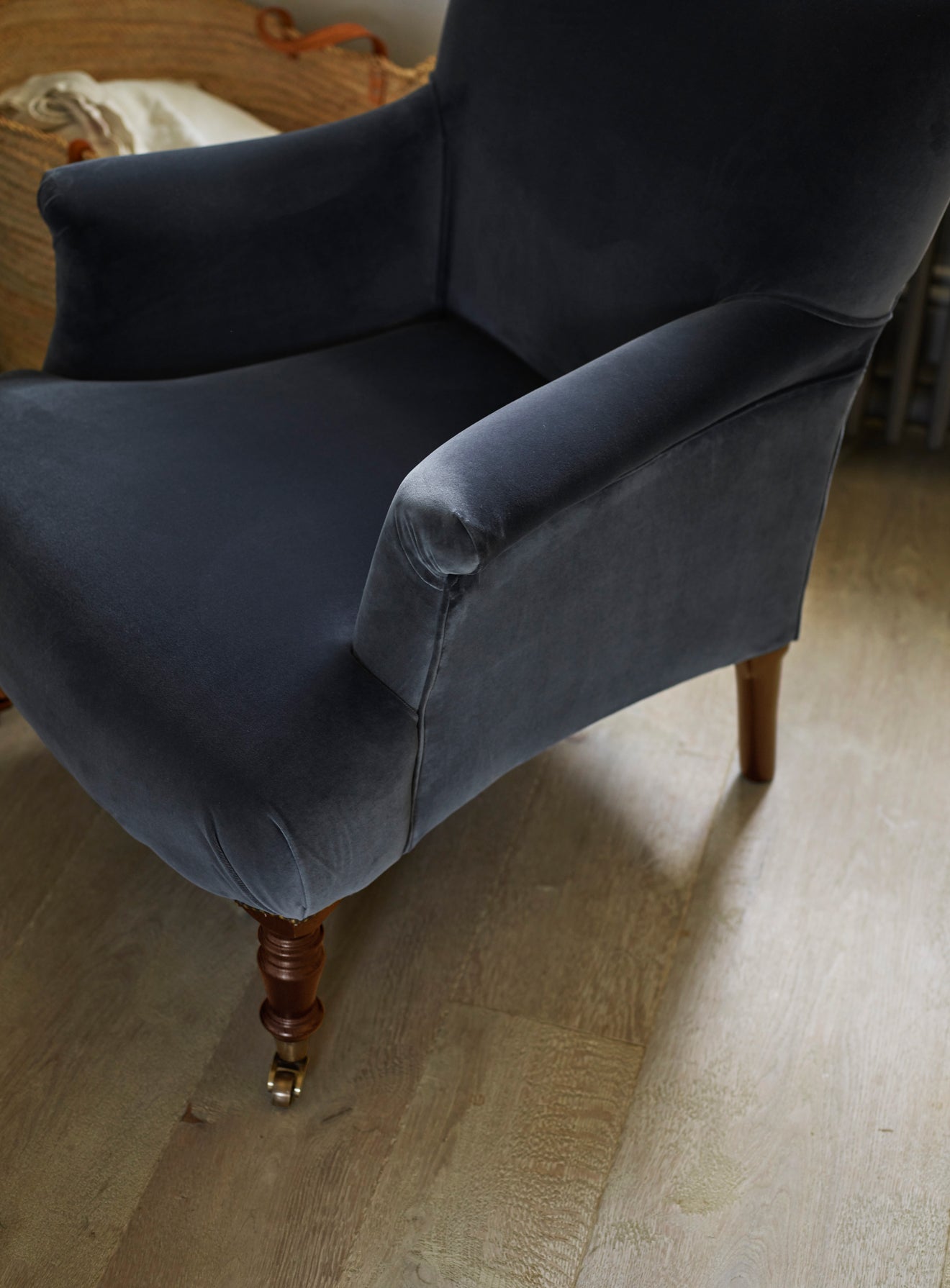 Finley Armchair, Slate Grey Velvet