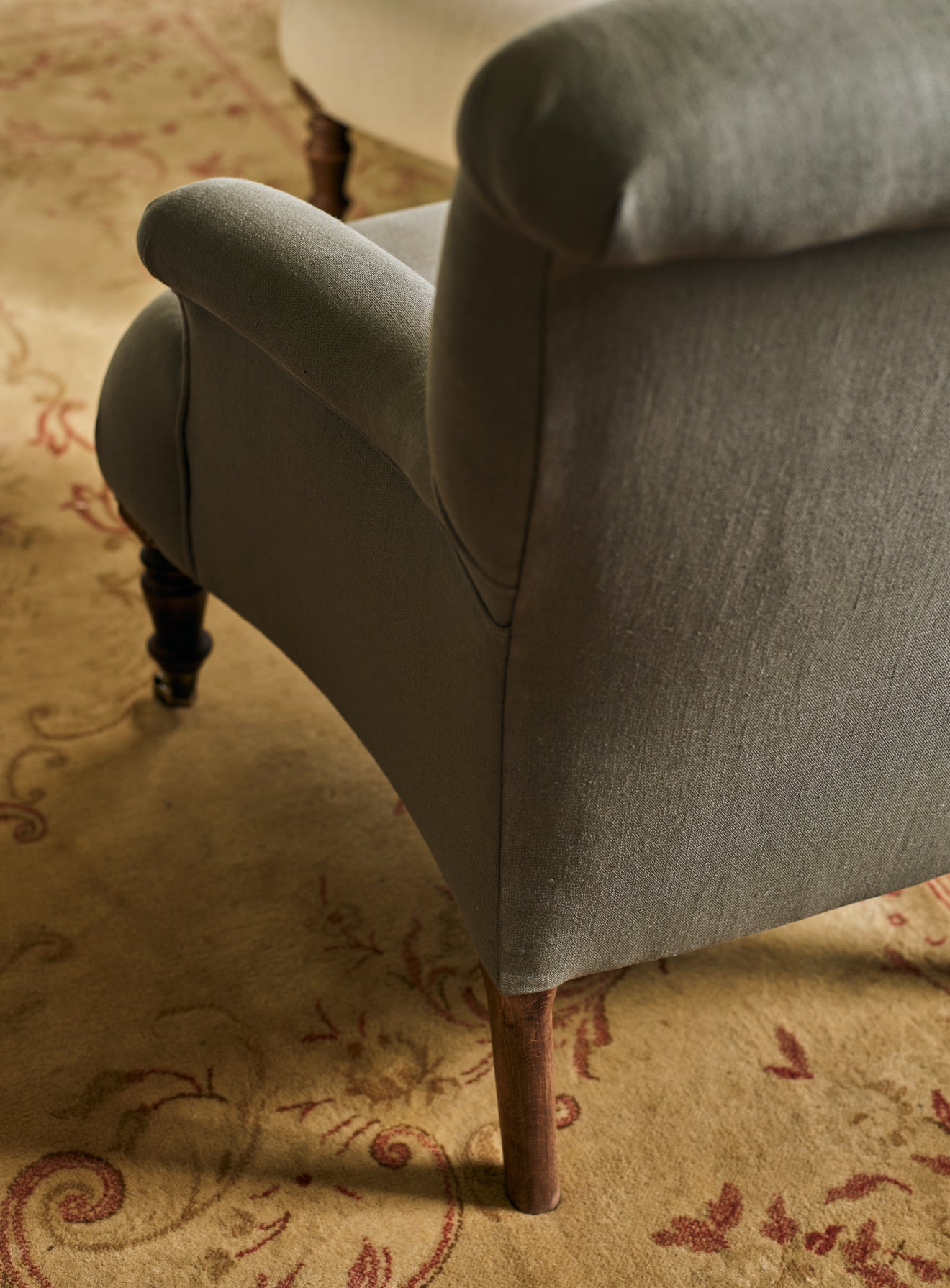 Finley Armchair, Olive Linen