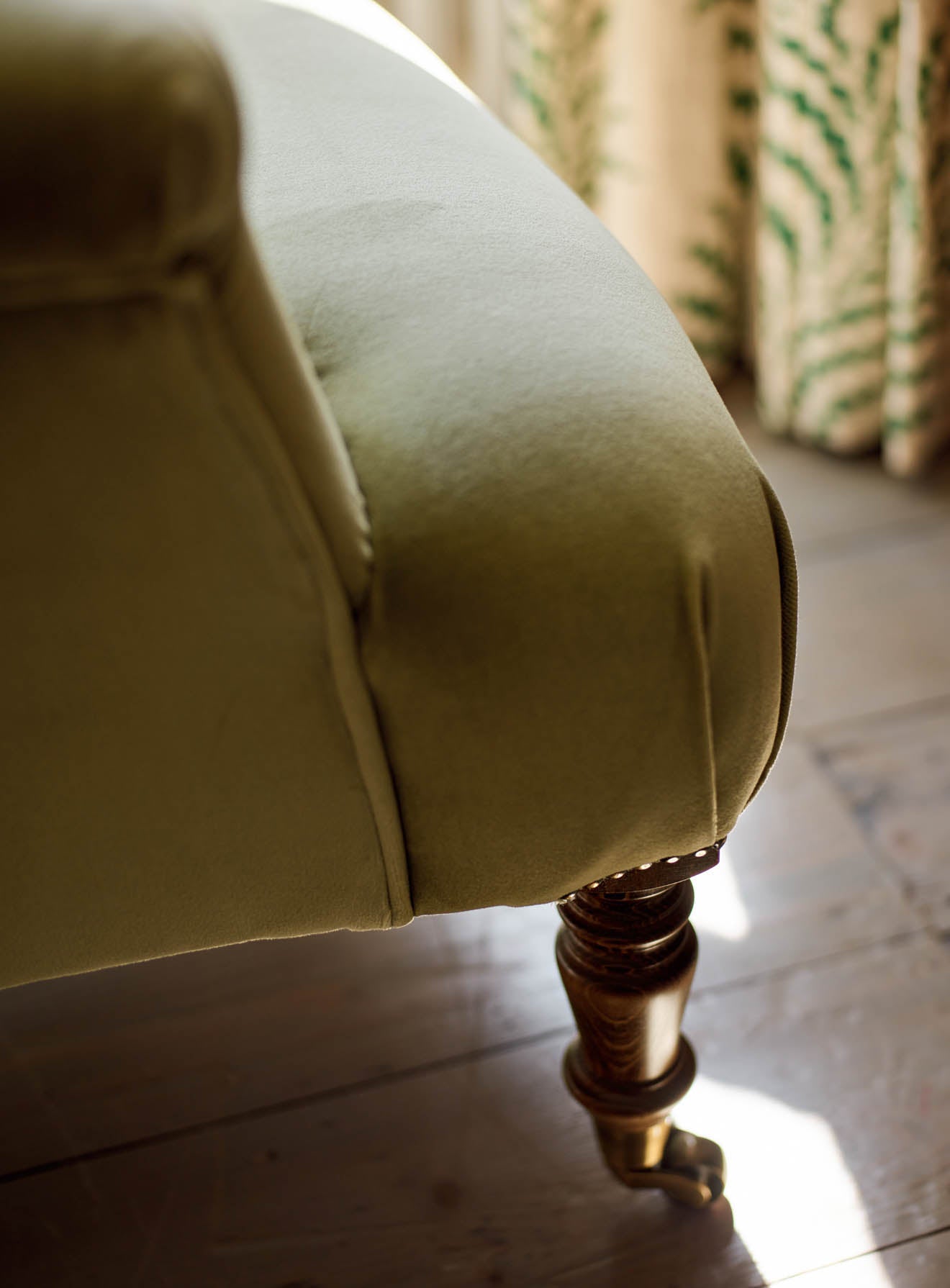 Finley Armchair, Sage Velvet