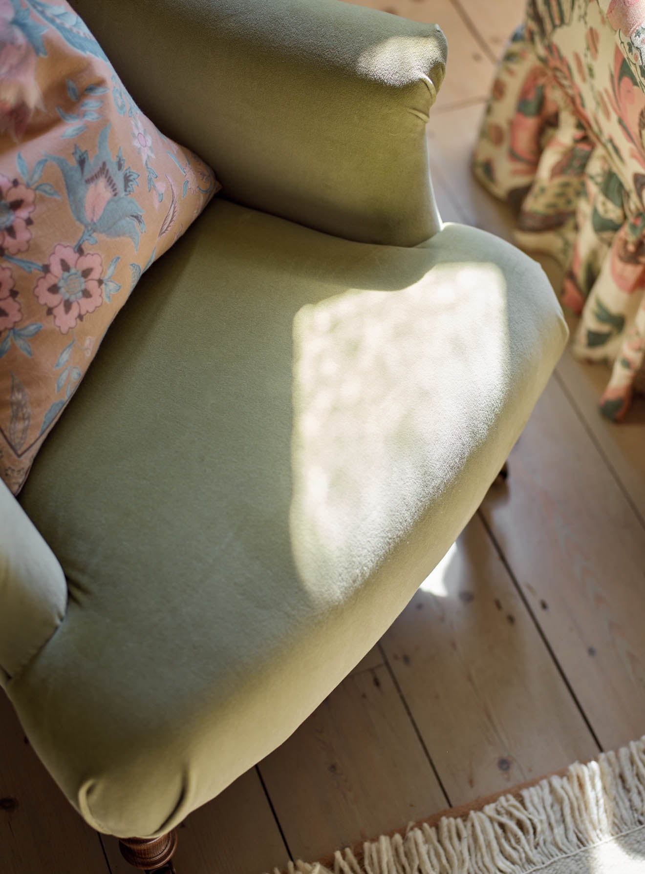 Finley Armchair, Sage Velvet