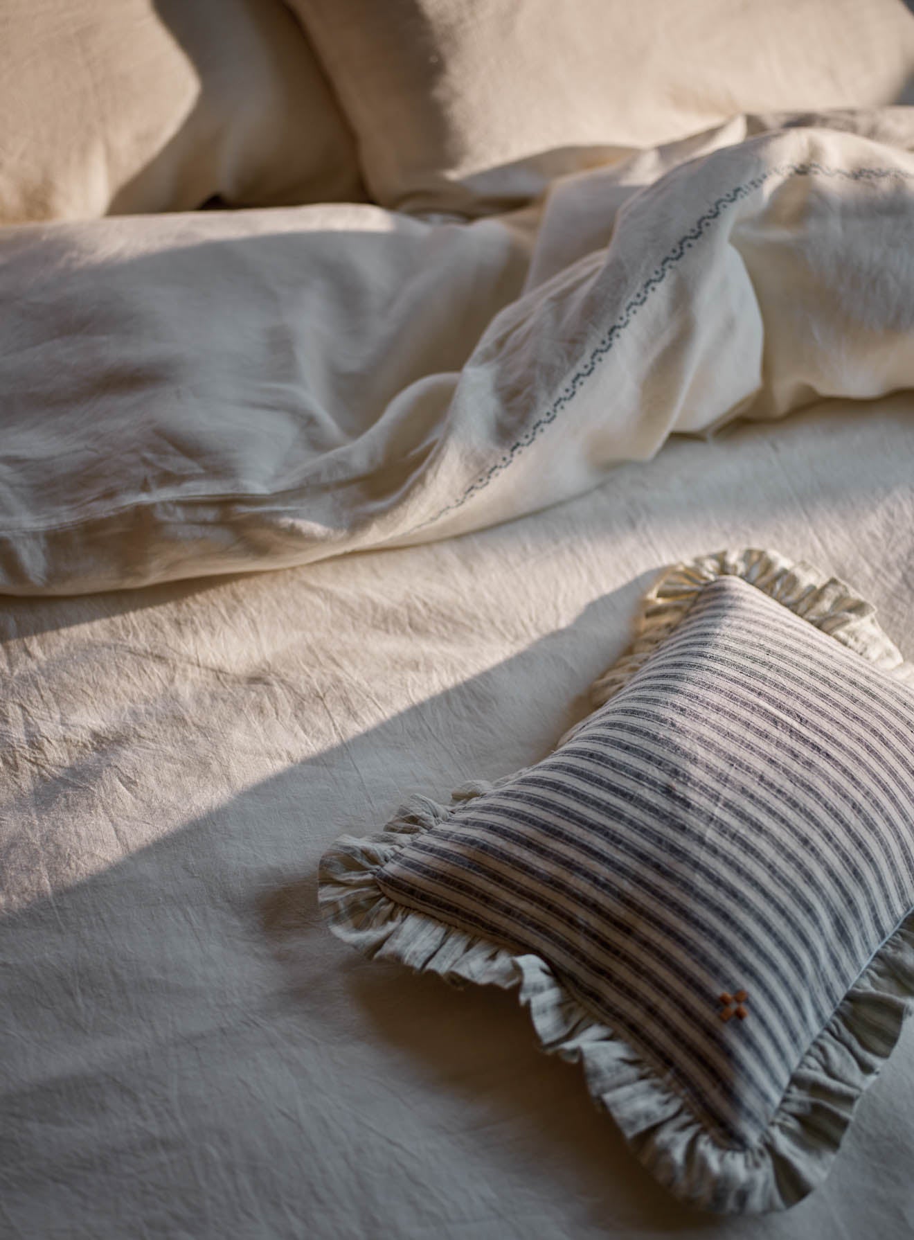 Ticking Stripe Linen Cushion