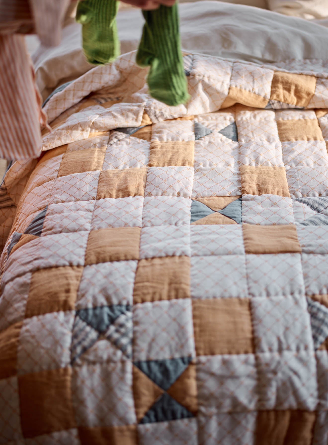 Noah Linen Patchwork Quilt