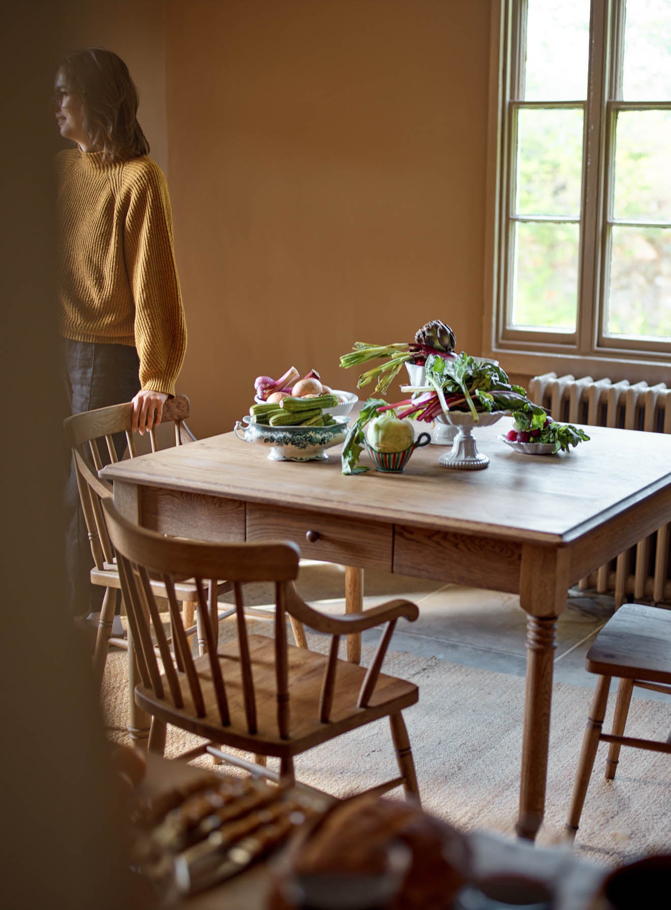 Stanton Oak Dining Table, Square