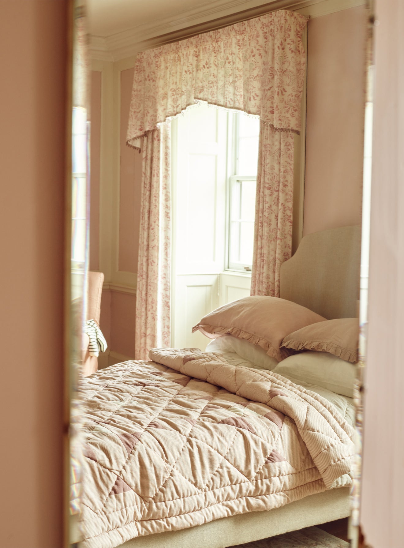Sloane Bed, Heritage Ochre Stripe