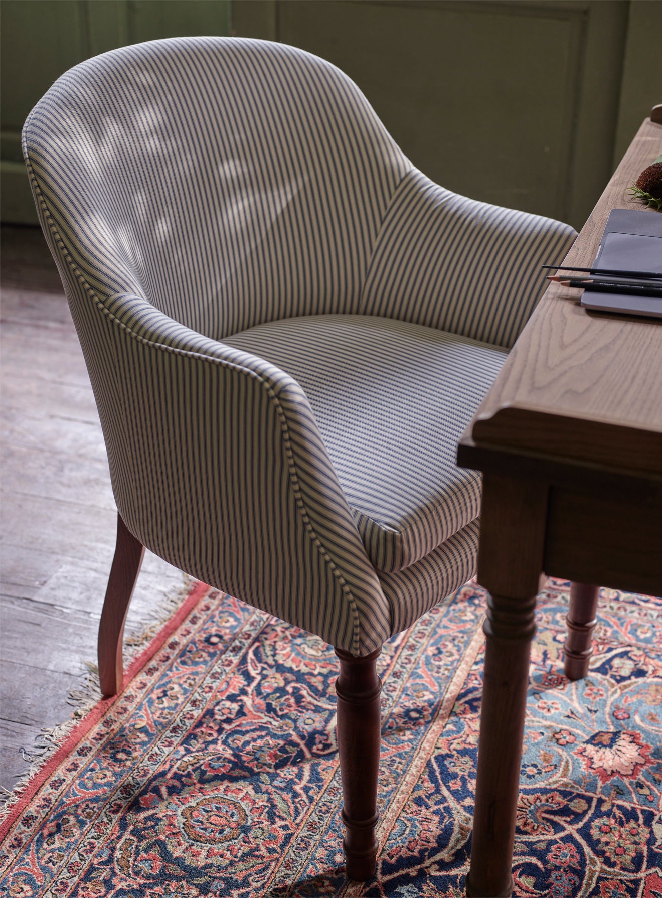 Bennett Library Chair, Flax Linen