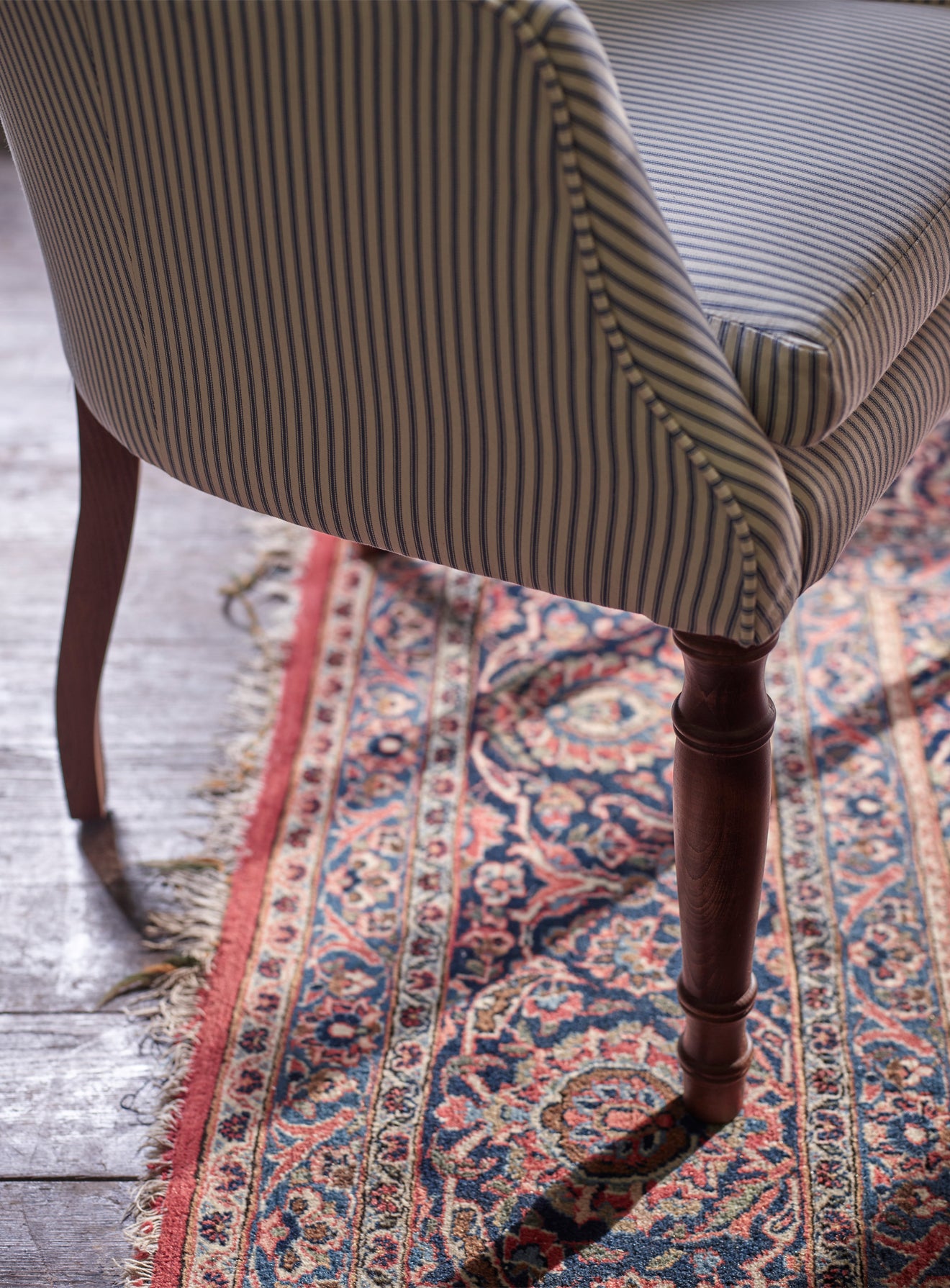 Bennett Library Chair, Rust Linen