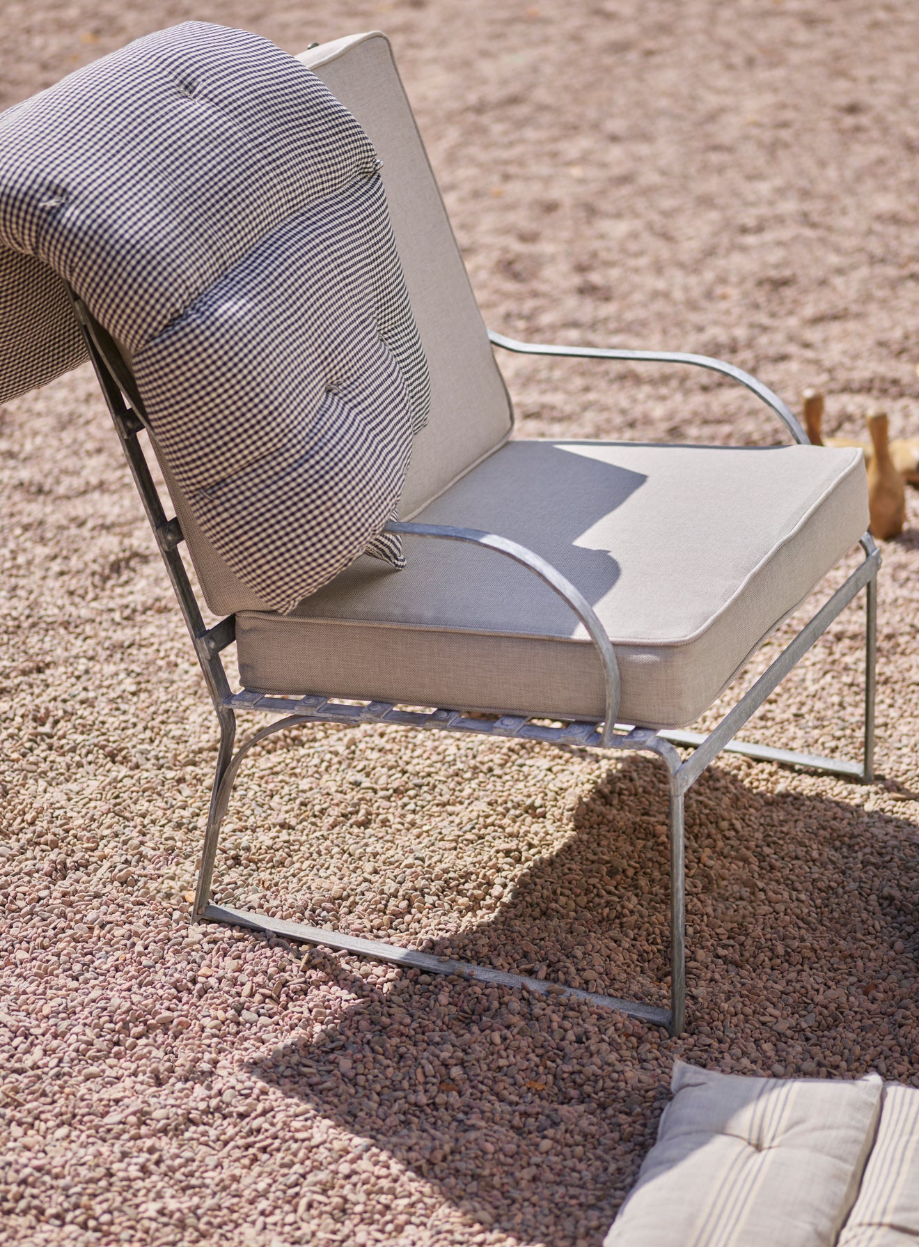 Sudbury Garden Furniture Cushion, Navy Pinstripe