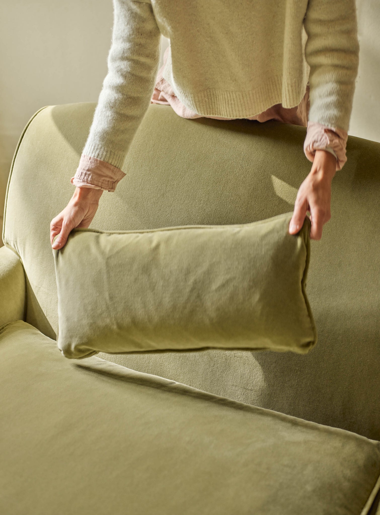 Abington Sofa, Three Seater, Grey Linen