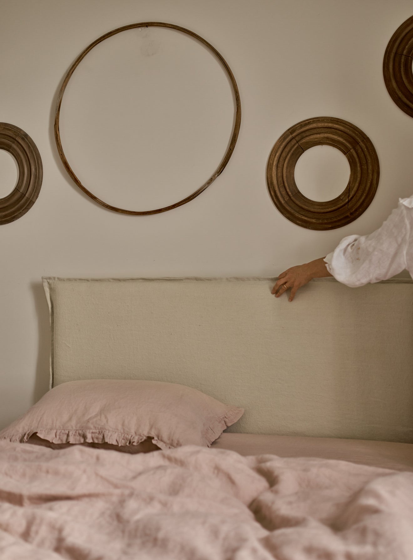 Mila Headboard, Heritage Ochre Stripe