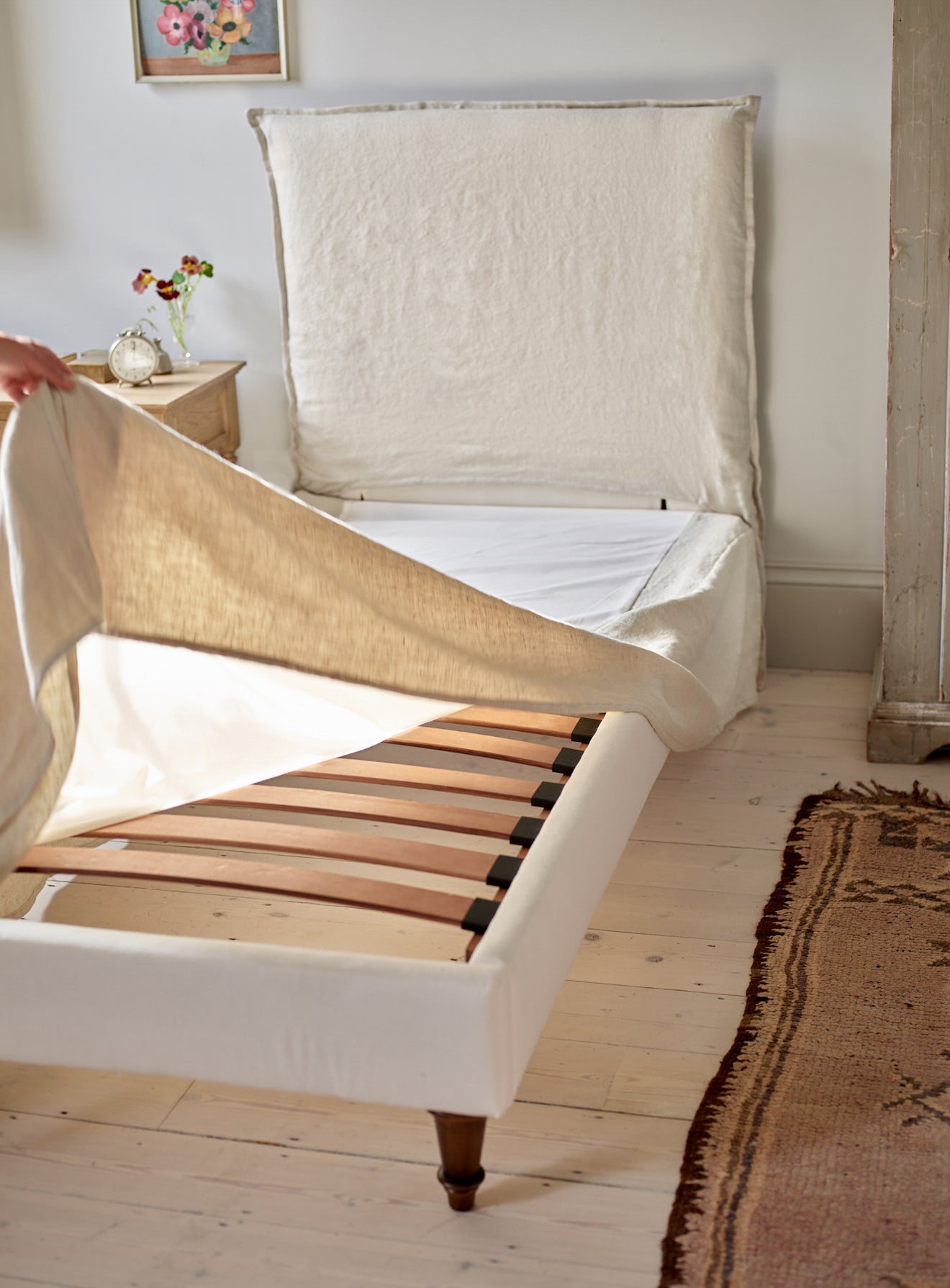 Mila Bed, Heritage Ochre Stripe