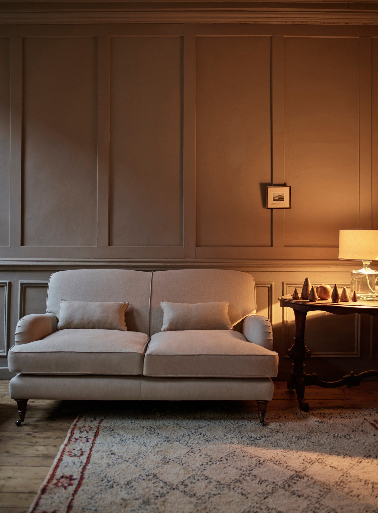 Abington Sofa, Two Seater, Heritage Ochre Stripe