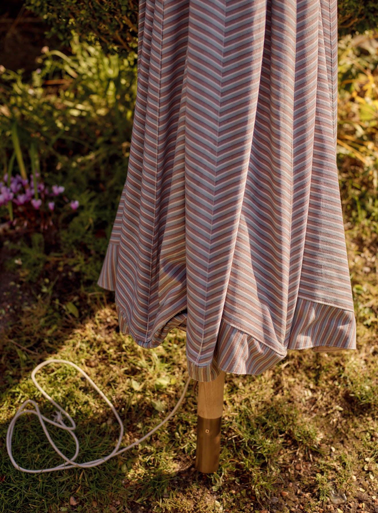 Polperro Parasol, Blue Stripe