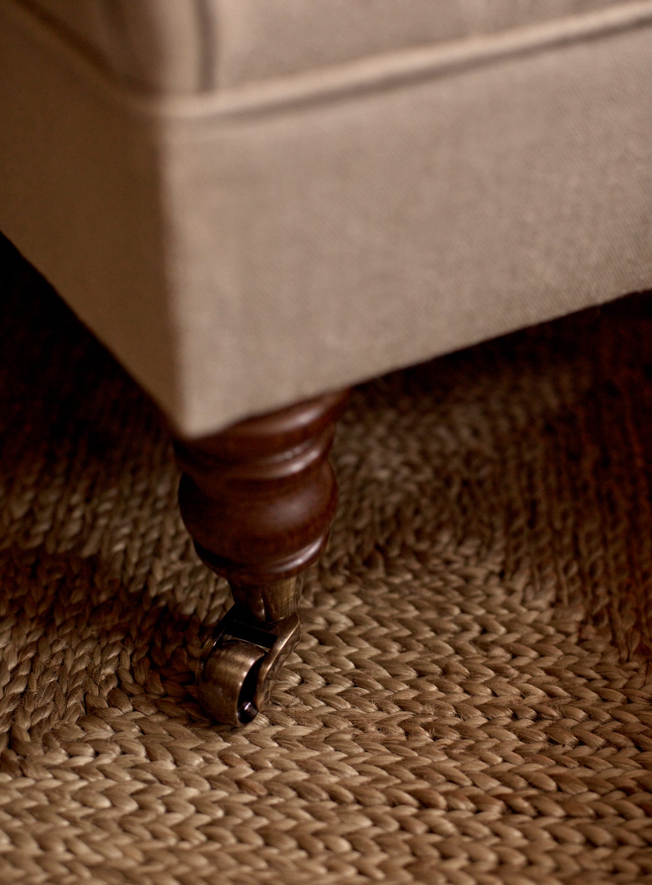 Elbert Footstool, Heritage Mole Stripe