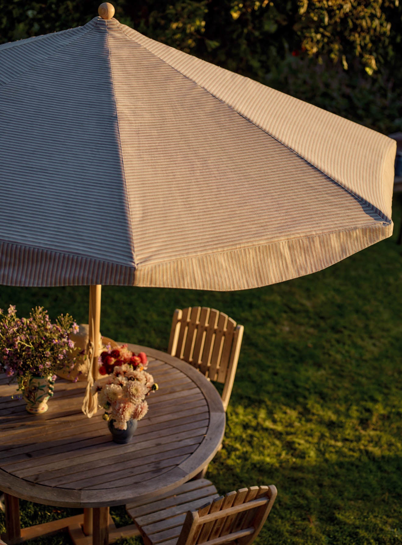 Polperro Parasol, Blue Stripe