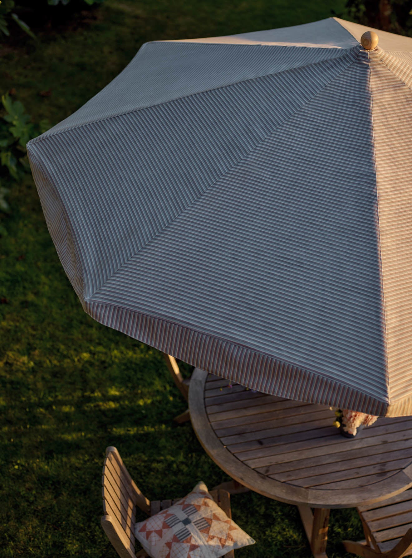 Polperro Parasol, Blue Stripe