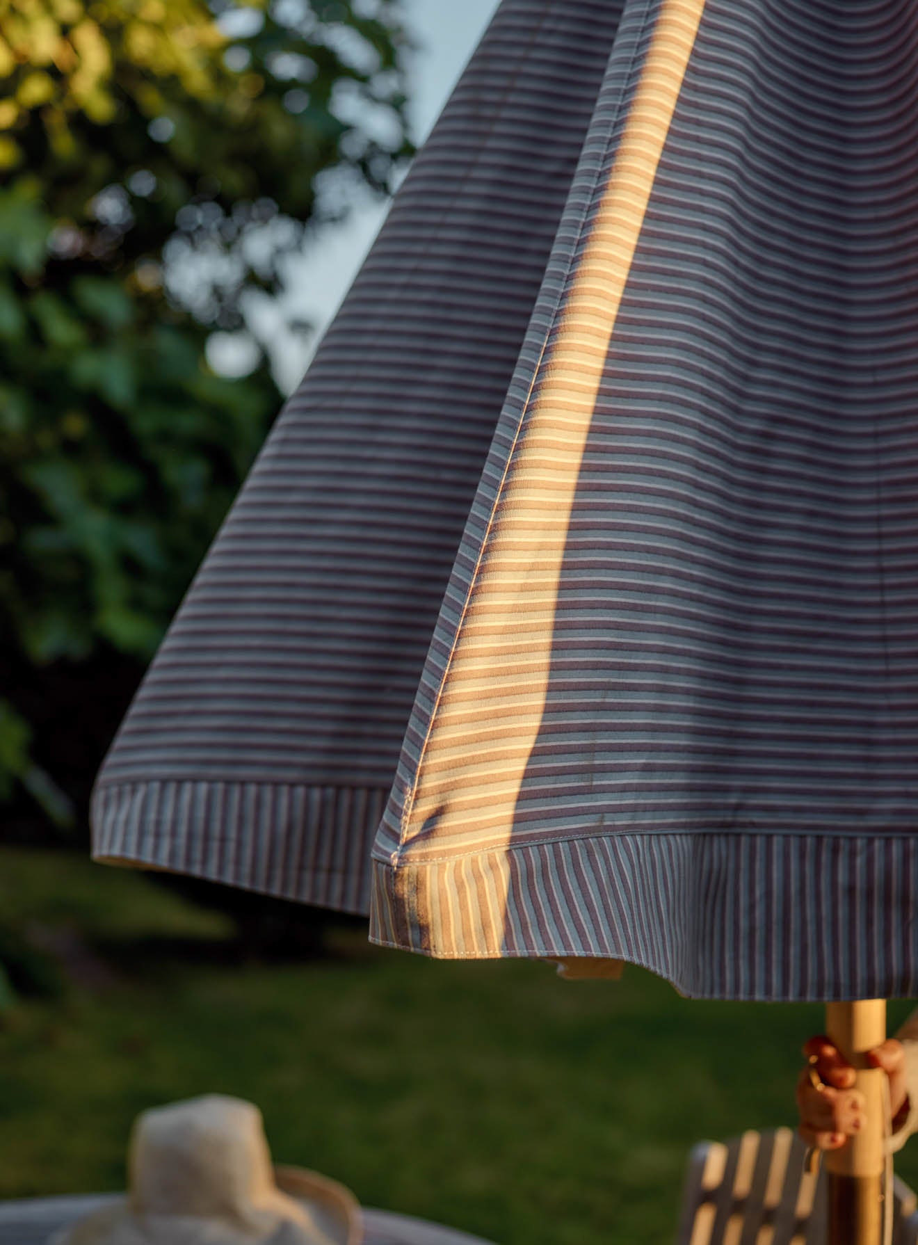 Polperro Parasol, Additional Cover, Blue Stripe