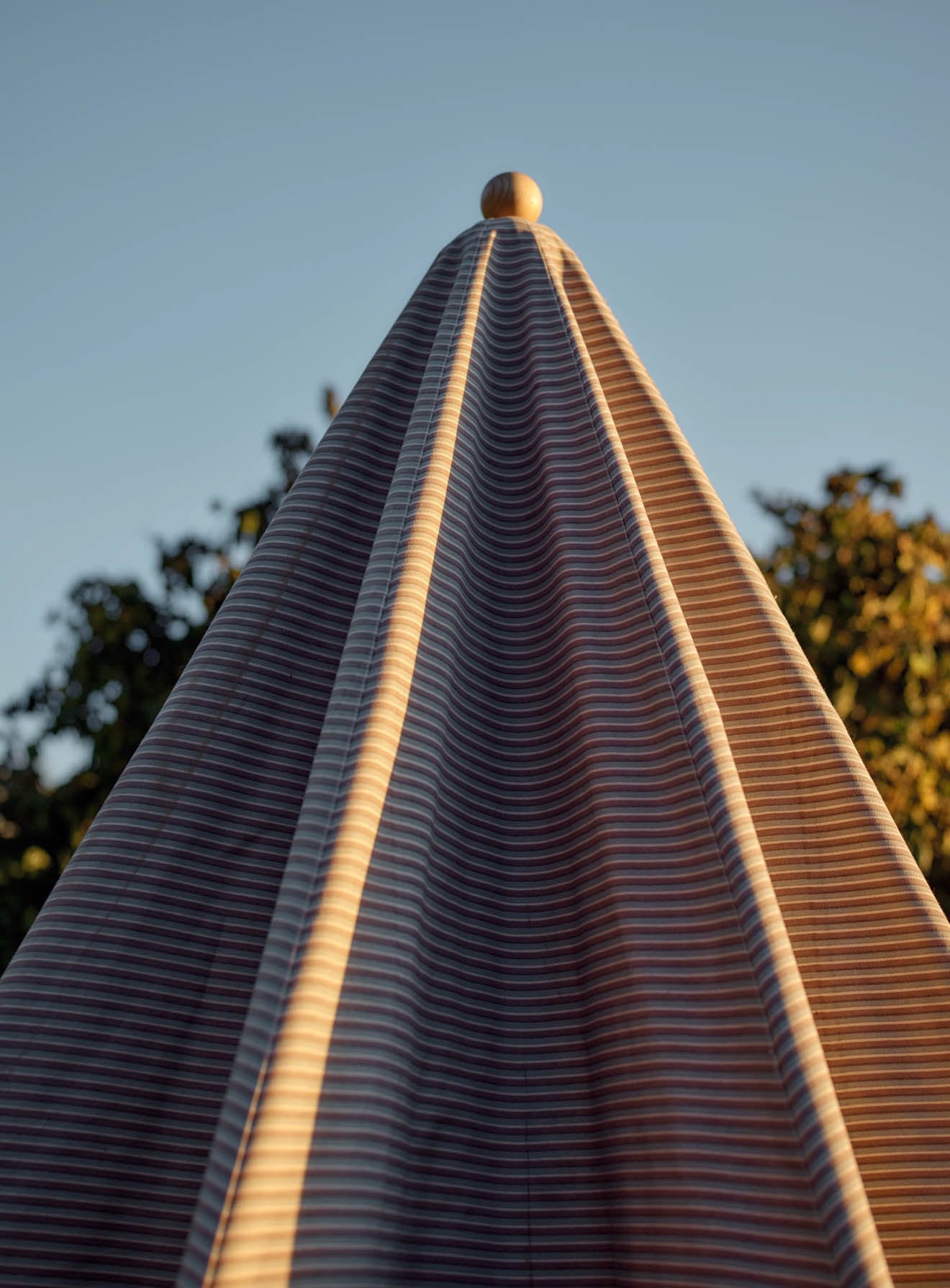 Polperro Parasol, Blue Stripe