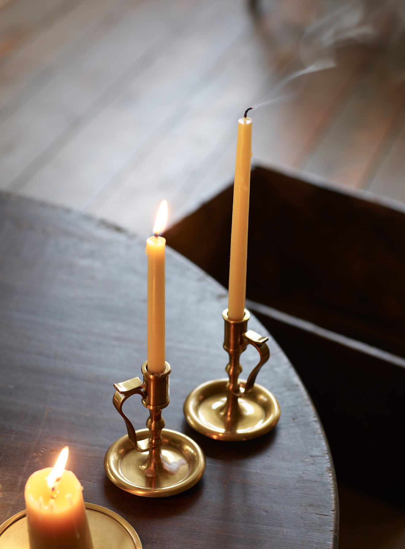 Small Candle Holders, Brass Candlesticks, Made in England. 
